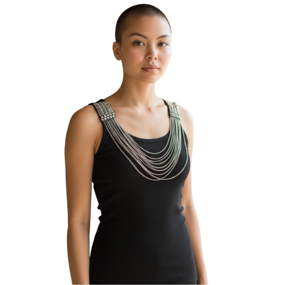 Ransom Black Chain Cotton Top EUC M